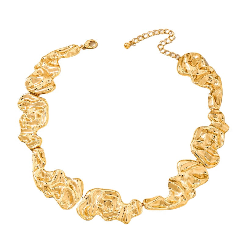Planderful Vienna Verve Necklace – Exaggerated Irregular Heavy Metal Design