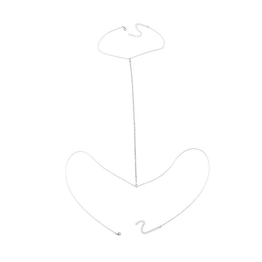 Stylish Jewelry Necklace and Body Chain Set with Copper Accents