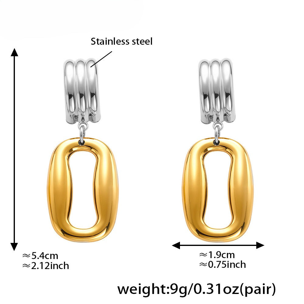 Planderful Eco Friendly Two Color Geometric Earrings Ladies