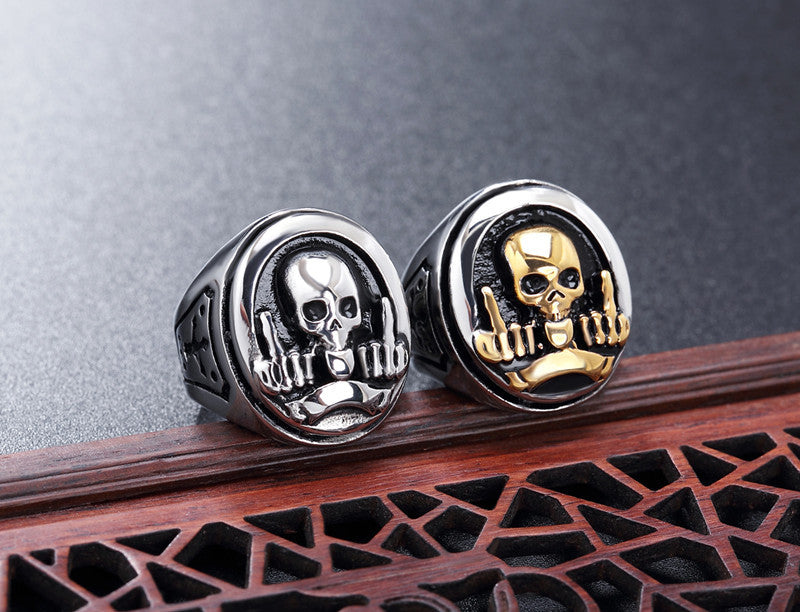 Skeleton Hand Titanium Steel Ring
