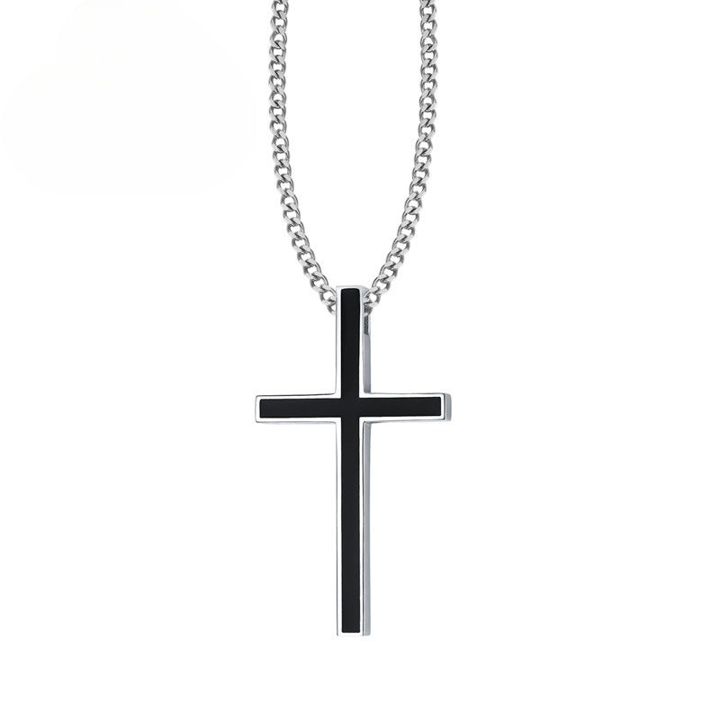 New Product Launch 45MM Stainless Steel Epoxy Cross Pendant