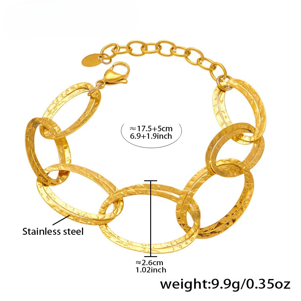 Planderful Hammer Bracelet Double Layer 18K Gold Plated Her