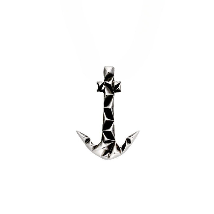 Titanium Steel Punk Anchor Pendant - Retro Men's Jewelry for Unique Style
