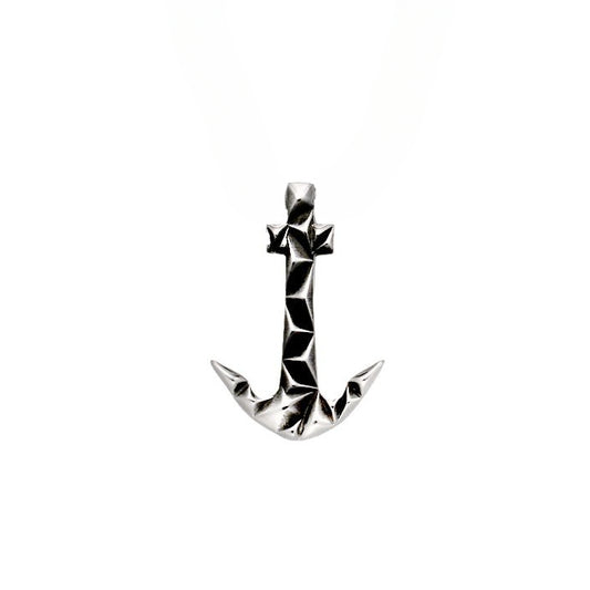Titanium Steel Punk Anchor Pendant - Retro Men's Jewelry for Unique Style