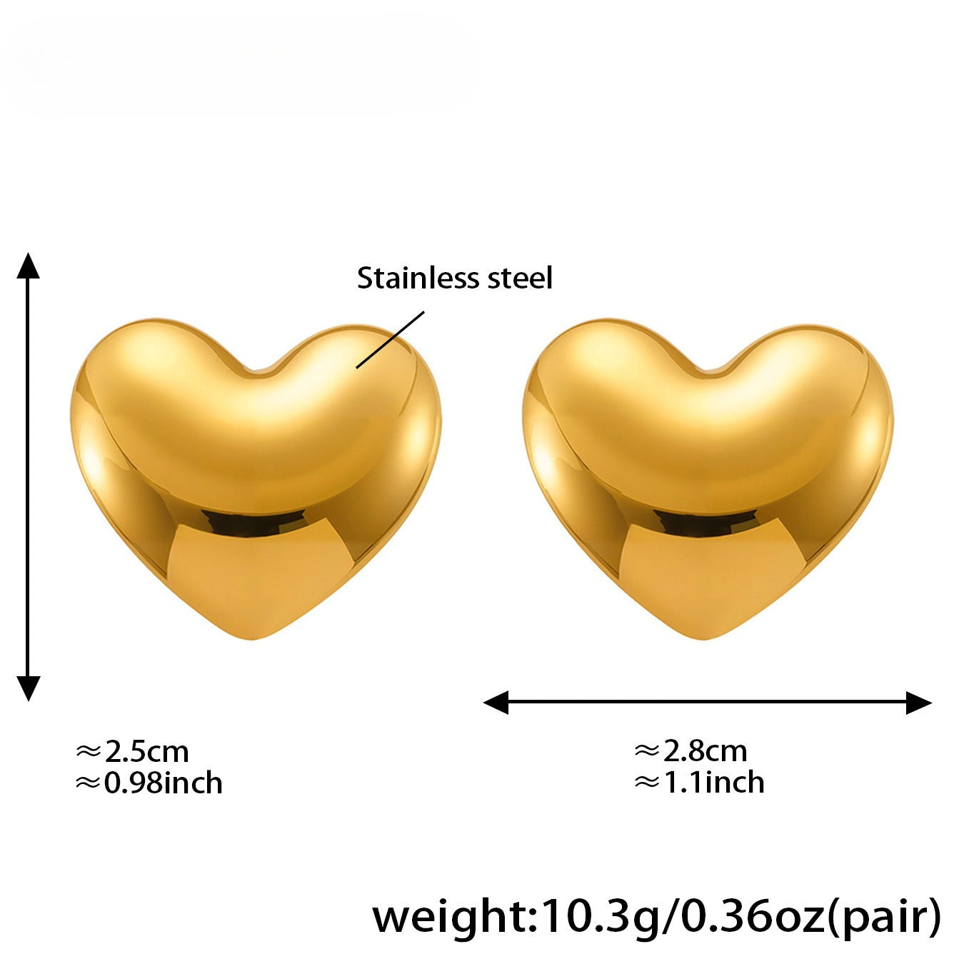 Planderful Stainless Steel Color Matching Earrings For Women