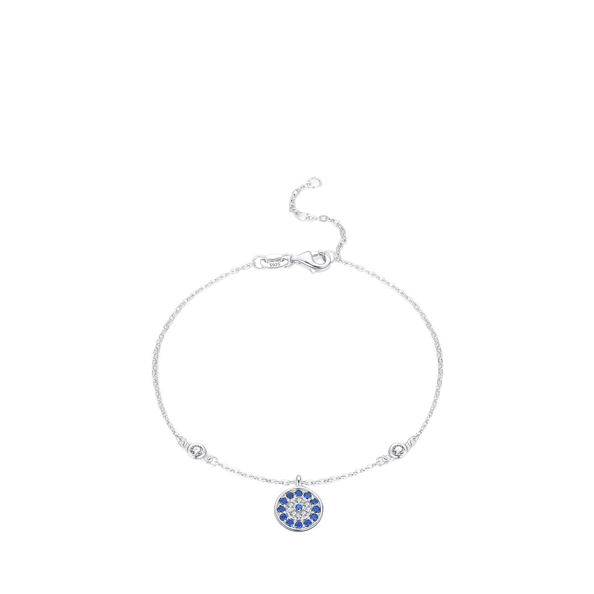 925 Sterling Silver Eye Zircon Bracelet
