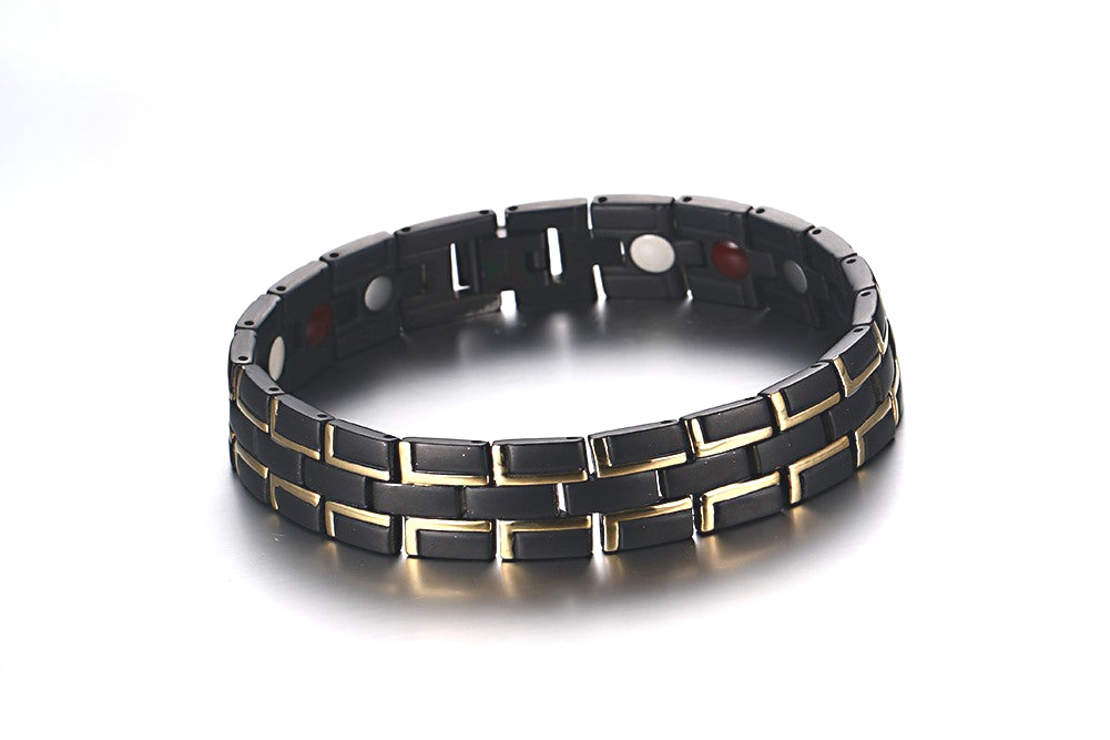 Titanium Steel Jewelry Stainless Steel Men's Black Magnet Bracelet