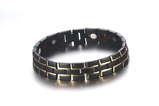 Titanium Steel Jewelry Stainless Steel Men's Black Magnet Bracelet