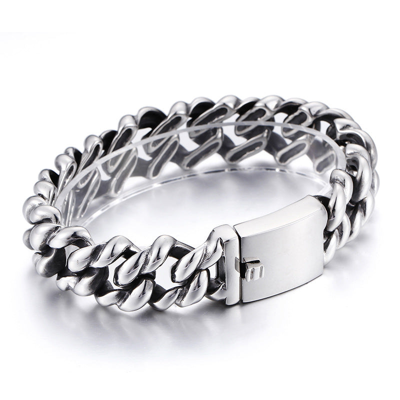 Stylish Personalized Titanium Steel Bracelets for Men - Trendy Stainless Steel Jewelry Collection