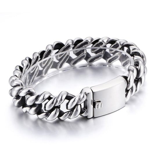 Stylish Personalized Titanium Steel Bracelets for Men - Trendy Stainless Steel Jewelry Collection