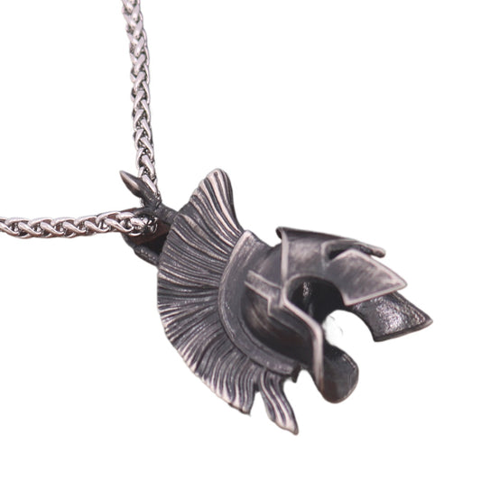 Viking Totem Odin Helmet Necklace for Men - Norse Legacy Vintage Jewelry