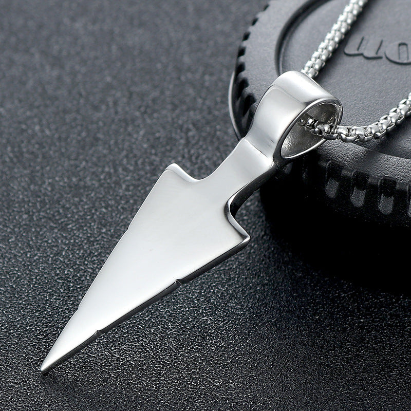 Stylish Titanium Steel Triangular Pendant for Personalized Men's and Women's Jewelry