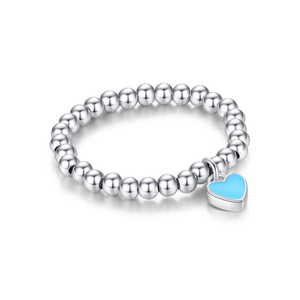 Sweet Love Enamel Sterling Silver Ring