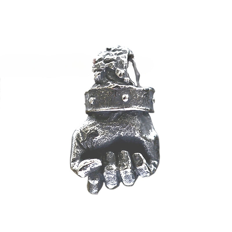 Bold Vintage Titanium Steel Power Fist Pendant for Punk Rock Men