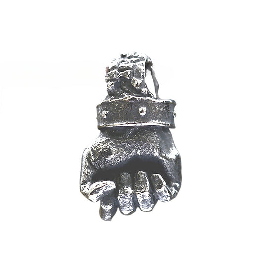 Bold Vintage Titanium Steel Power Fist Pendant for Punk Rock Men