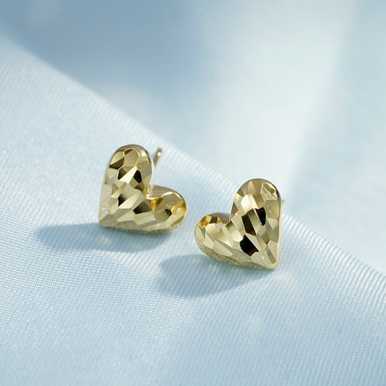 Simple S925 Sterling Silver Stud Earrings Wholesale Love Heart