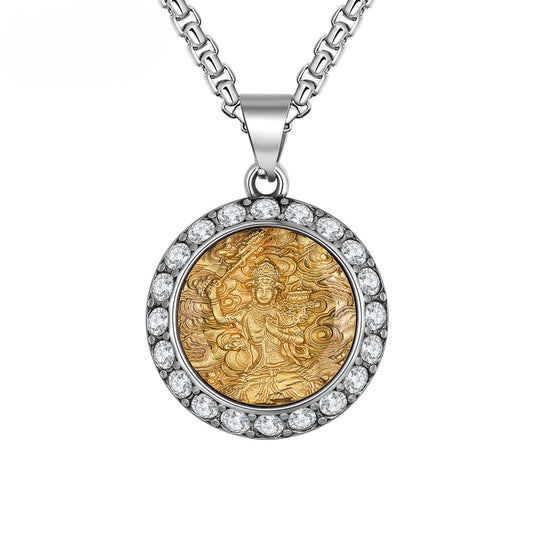 Zircon Necklace - Statement Buddha Zodiac Pendant For Patron Saints And Zodiac Charm By Planderful