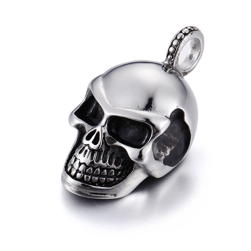 Personalized Retro Skull Pendant - Punk Titanium Steel Jewelry for Men and Women