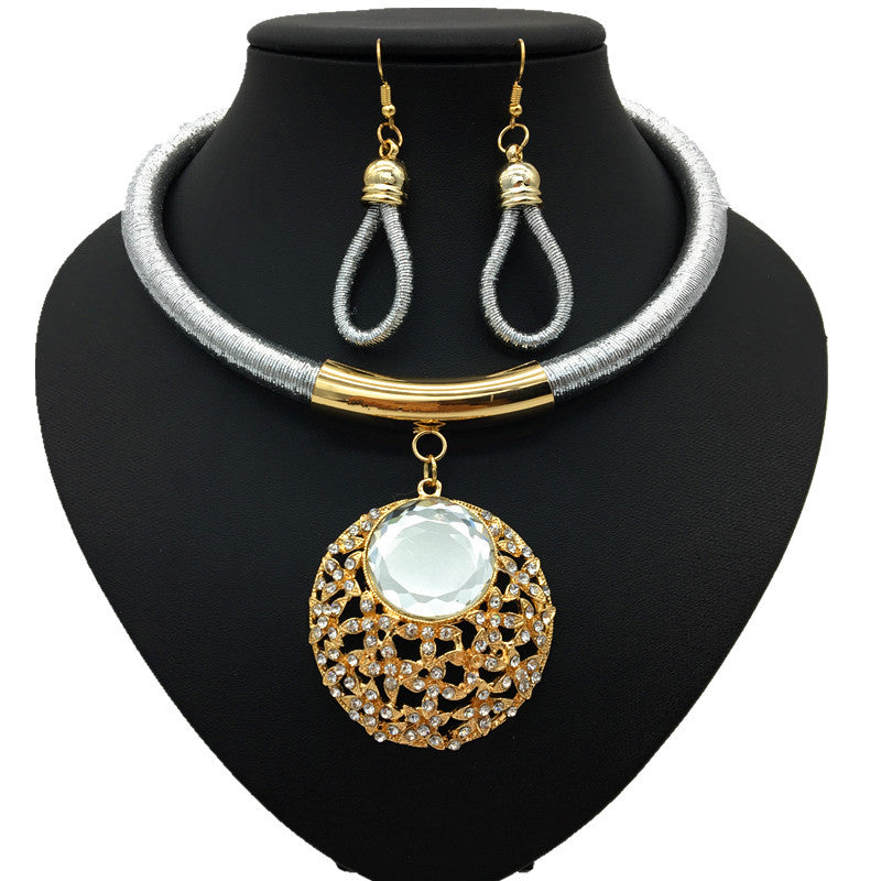 Savanna Rhythms Minimalist Gemstone Crystal Necklace Set