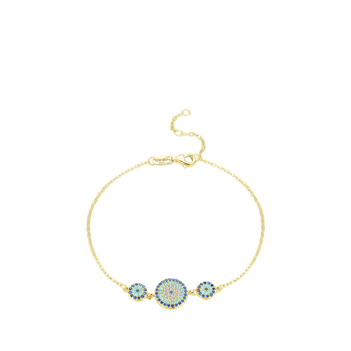 925 Sterling Silver Eye Zircon Bracelet