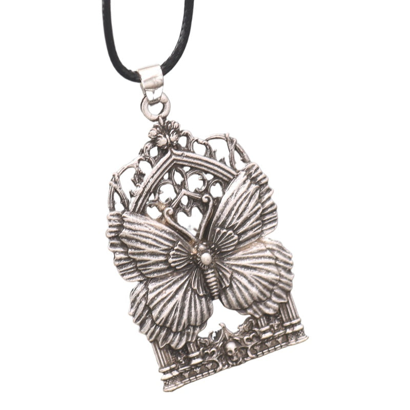 Planderful Butterfly Pendant Necklace Metal Unisex Trendy