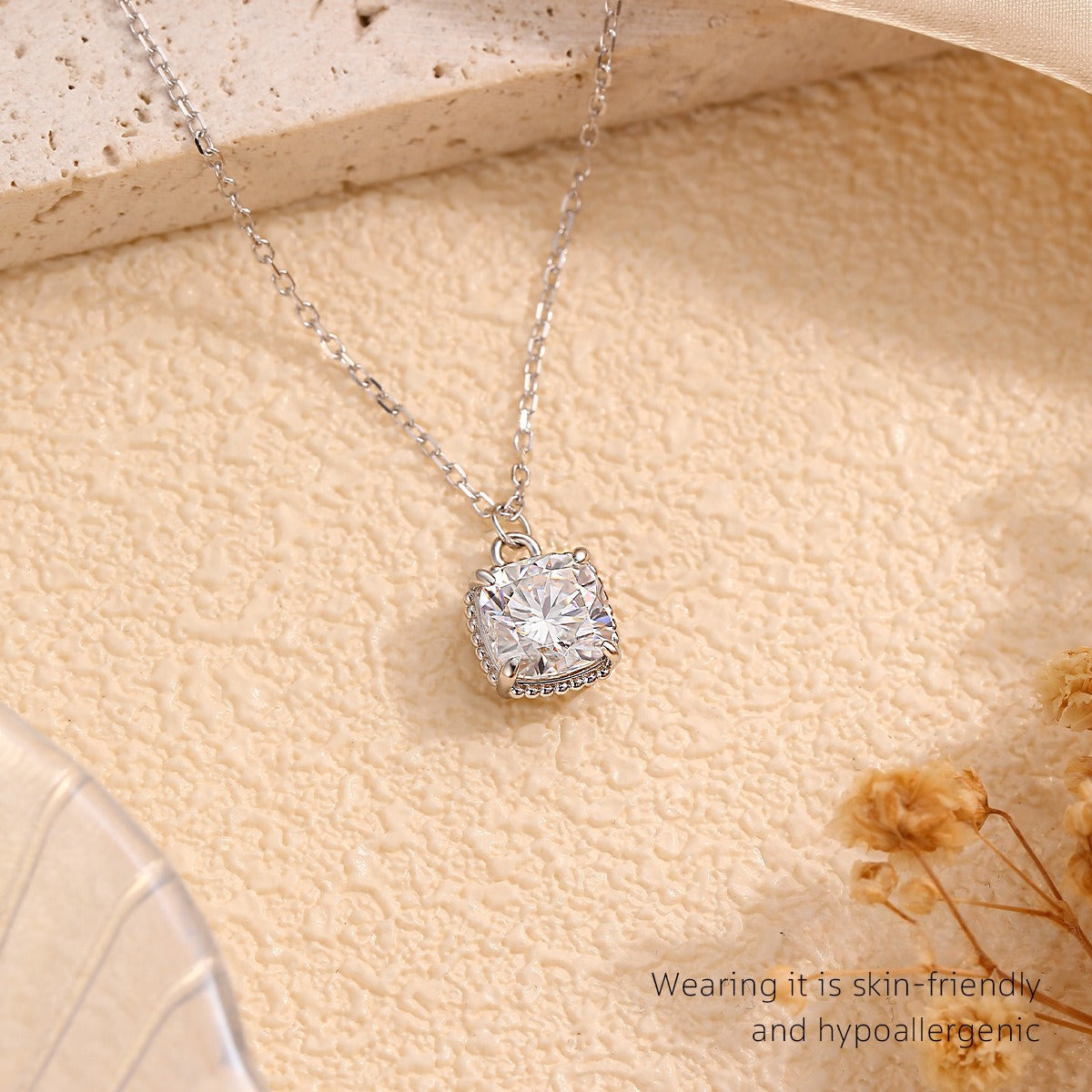 Minimalist Elegant 925 Sterling Silver Women's Pendant Necklace