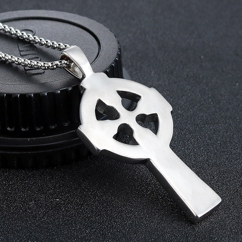 Gothic-Inspired Titanium Steel Pendant for Men - Retro European and American Design