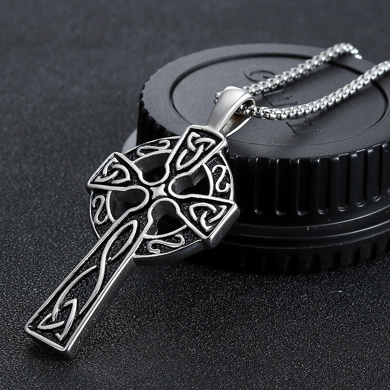 Gothic-Inspired Titanium Steel Pendant for Men - Retro European and American Design