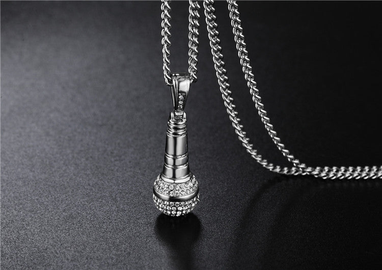 Planderful Personalized Zircon Pendant Necklace For Unisex Durable Titanium Steel Jewelry Premium Gift