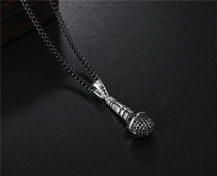 Planderful Personalized Zircon Pendant Necklace For Unisex Durable Titanium Steel Jewelry Premium Gift
