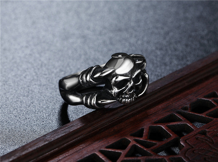 Titanium Steel Skull Ring