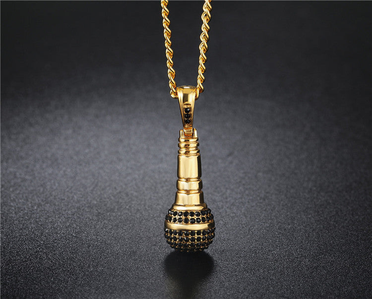 Planderful Personalized Zircon Pendant Necklace For Unisex Durable Titanium Steel Jewelry Premium Gift