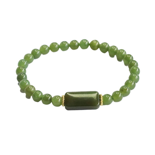 Hetian Jade Qingshui Peace Plaque Bracelet