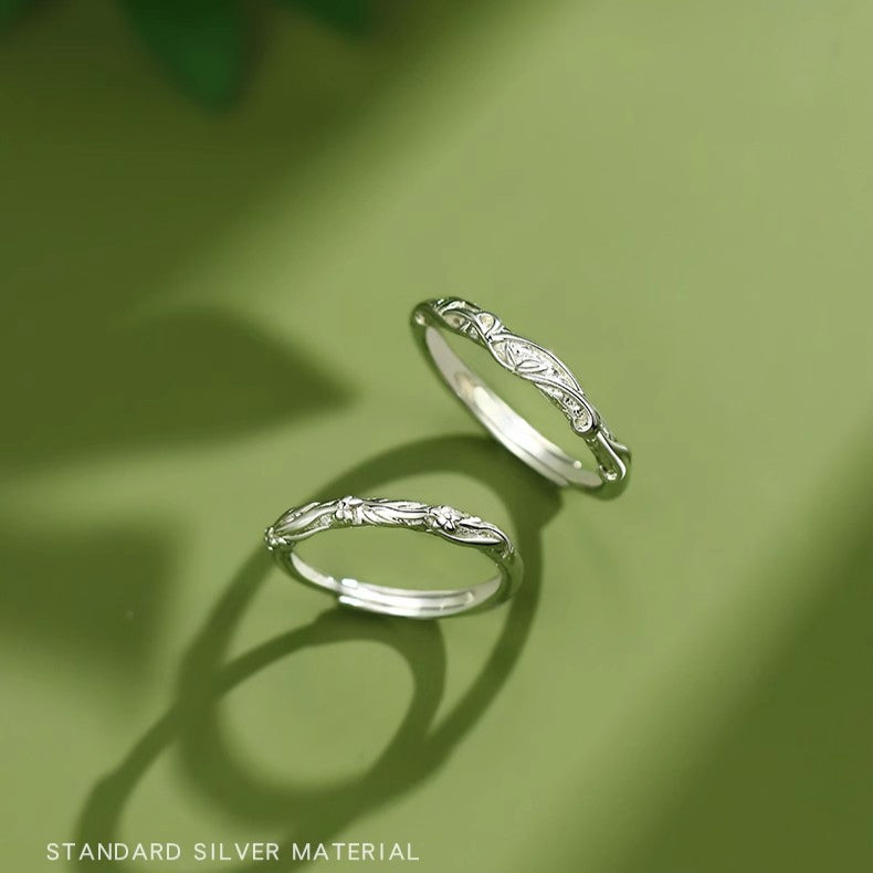 New 925 Sterling Silver Couple Ring Popular Valentine's Gift