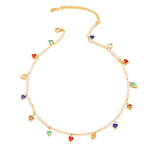 Pearl Love Beaded Necklace - Vienna Verve Collection
