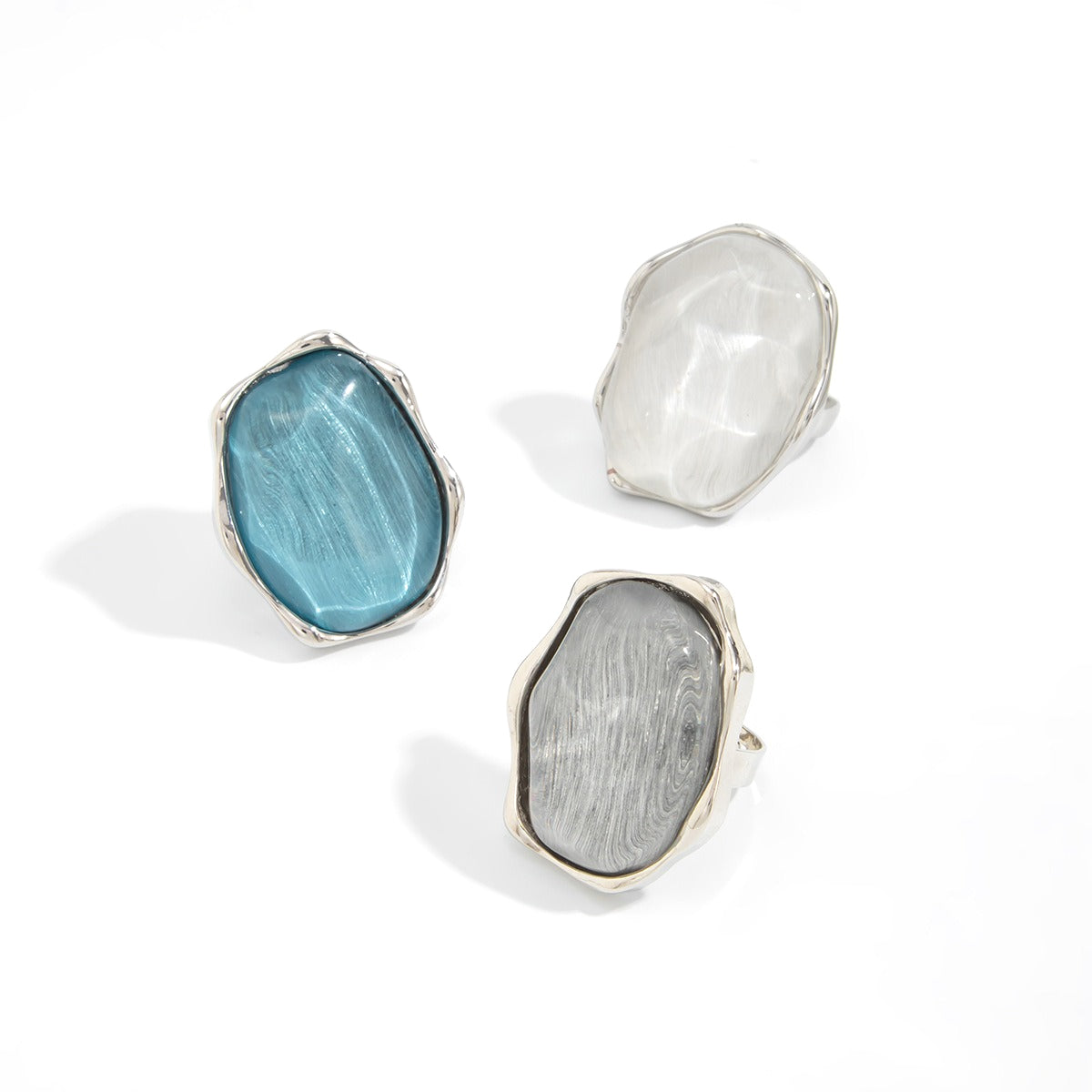 Planderful Vienna Verve Wide Stone Ring For Bold Modern Women Statement Ring Jewelry Accessory