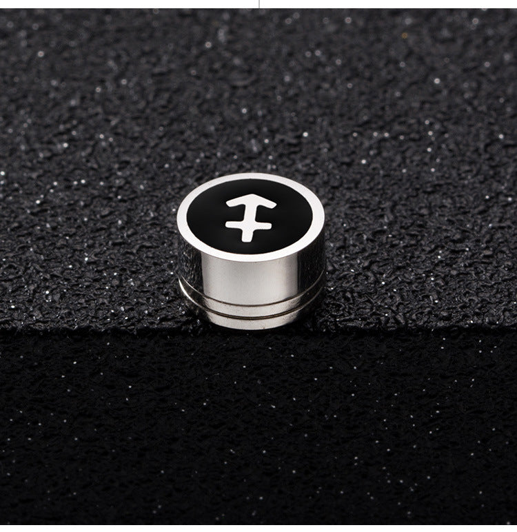 Titanium Steel Twelve Constellation Earrings for Men