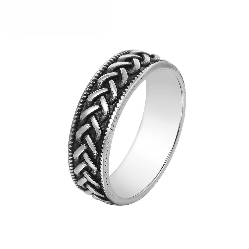 Planderful Titanium Steel Ring Personalized Retro Design Unisex For Men And Women Everyday Genie