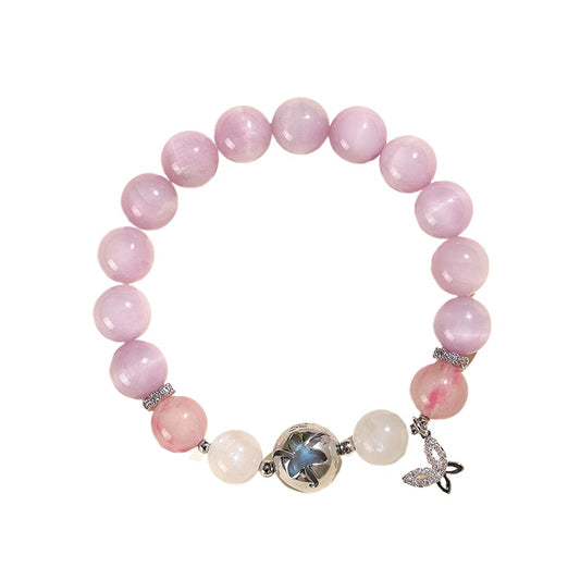 Planderful Fortune's Favor Bracelet – Elegant Pink Crystal and Amethyst Design