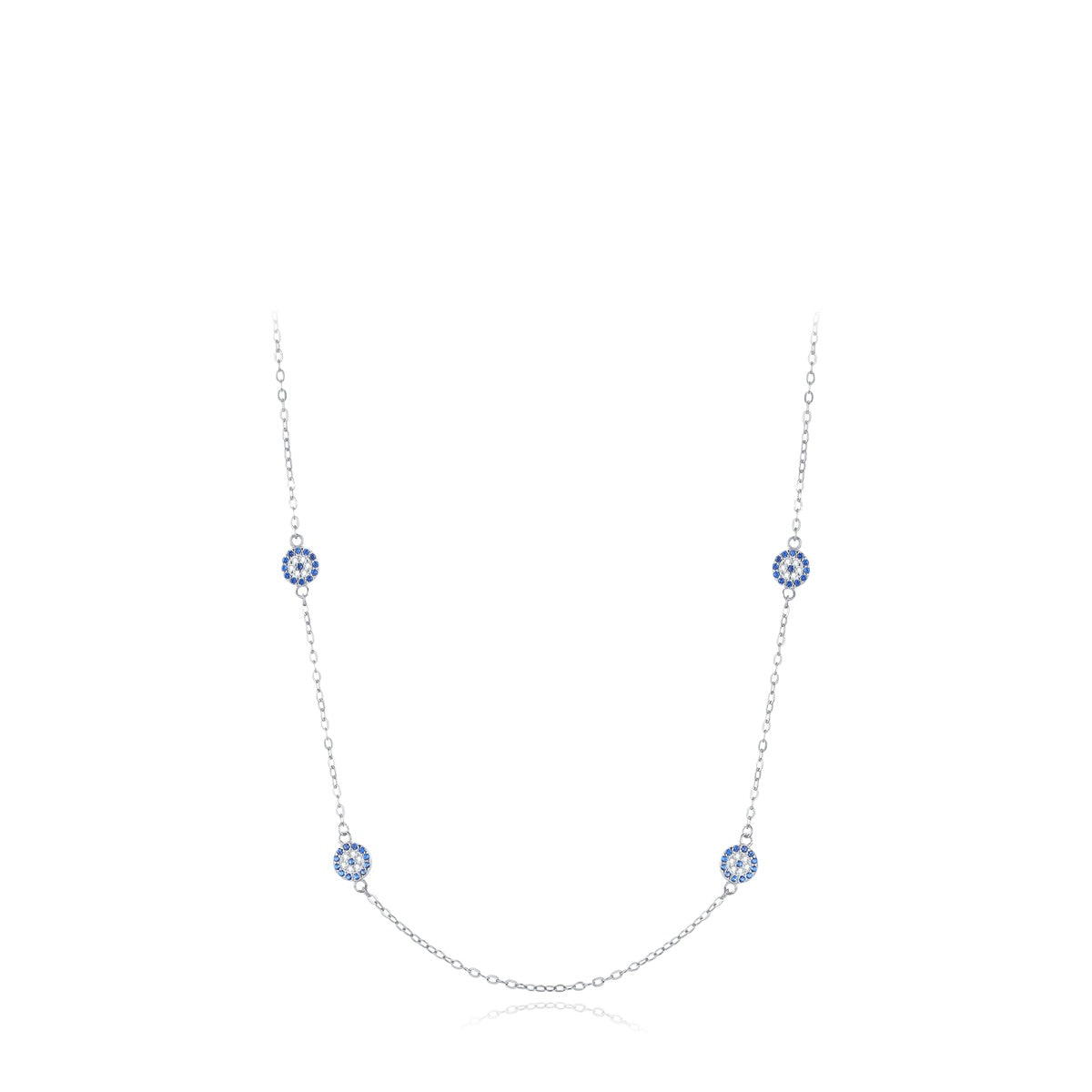 925 Sterling Silver Blue Eye Turquoise Necklace