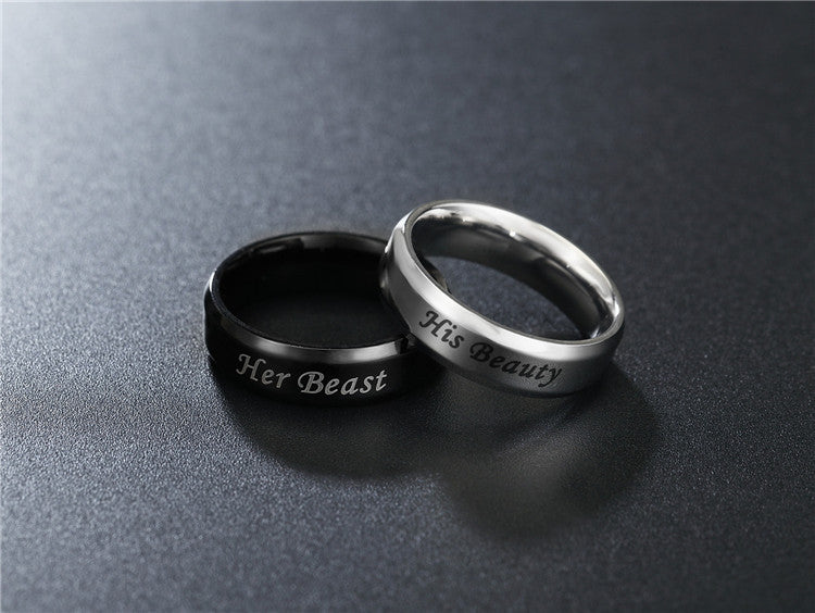 Planderful Titanium Steel Couple Ring Unisex Protection