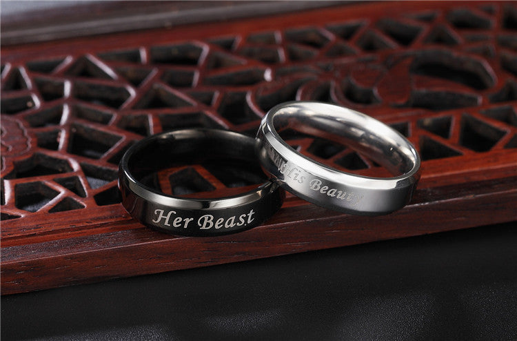 Planderful Titanium Steel Couple Ring Unisex Protection