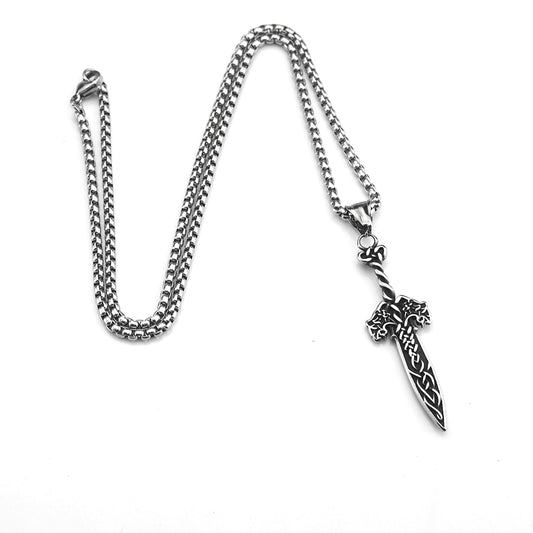 European And American Retro Men's Pendant Longsword Necklace