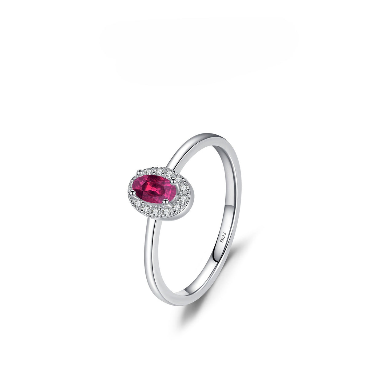 925 Sterling Silver Multicolor Oval Stone Ring