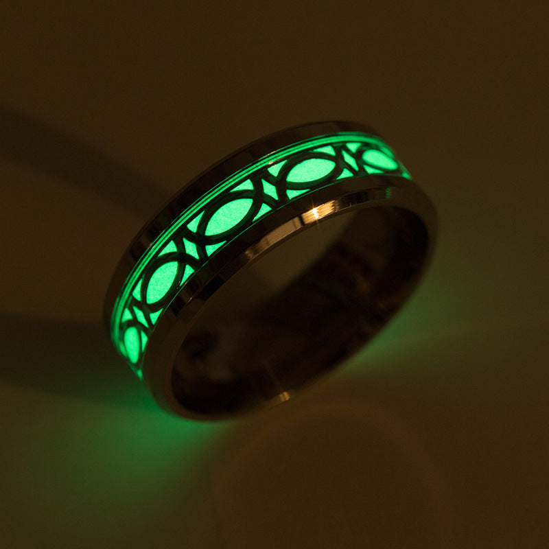 Luminous Nightglow Rings - Premium Steel Genie Ring Collection