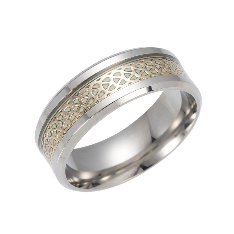 Luminous Nightglow Rings - Premium Steel Genie Ring Collection