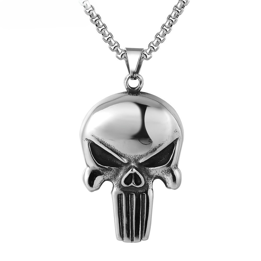 Skull Pendant & Chain Titanium Steel Pendant Necklace