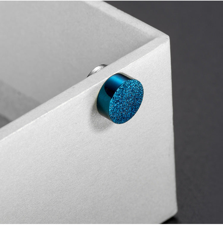 Titanium Steel Matte Magnet Stud Earrings for Men Fashion