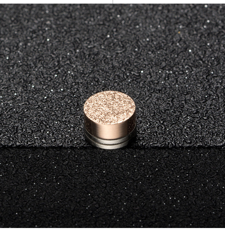 Titanium Steel Matte Magnet Stud Earrings for Men Fashion