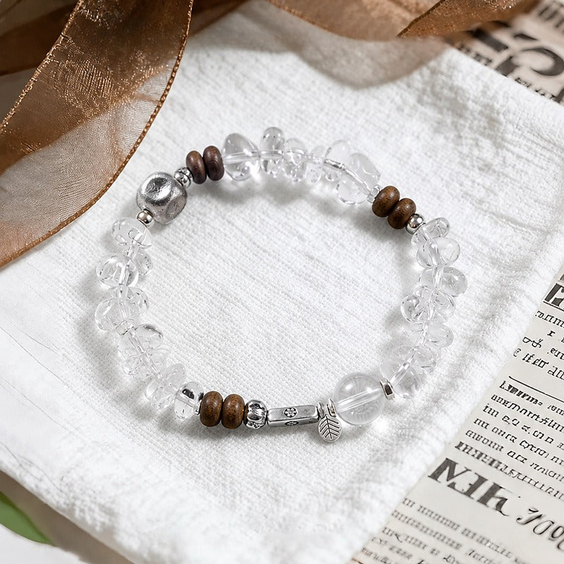 Clear Quartz & Agarwood Bracelet